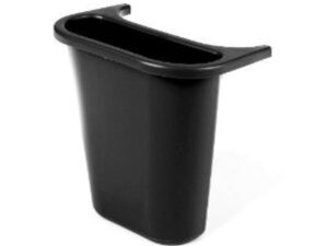 A black plastic car door pocket organizer with a wide, flared top and a narrow base, designed to fit over a car door panel for holding small items. - Bay Bargains www.bay.bargains